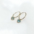 Aros argolla Oro 18k con colgante cubic corazón