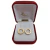 Imagen de Par De Aros Argollas Cubanitos con piedras De Oro 18k Nena Mujer