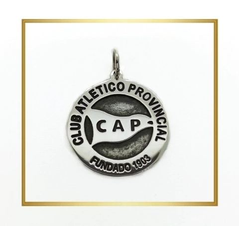 Dije medalla de plata 925 con logo Club Atlético Provincial (C.A.P.)