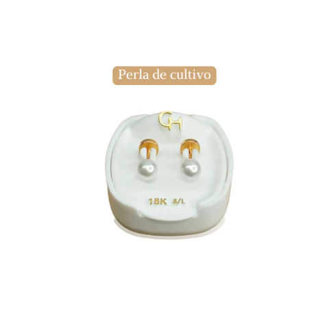 Abridores Ch Tic Laminado 18k Perla Cultivo 709 4mm