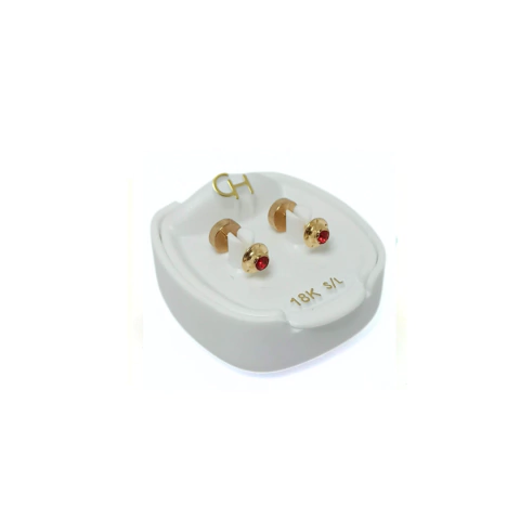 Abridores Ch Tic Laminado 18k Strass Rojo Ch721