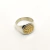 Anillo sello de plata redondo con pelota de Voley Oro 18k. - comprar online