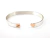 Pulsera Esclava Plata 925 Letra Y Corazón Oro 18 6mm