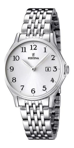 Reloj Festina Mujer Acero F16748.1 Clasico Calendario Blanco