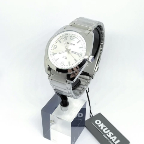 Reloj Okusai Hombre Acero Okh0080 -ans-7c Calendario 50mts