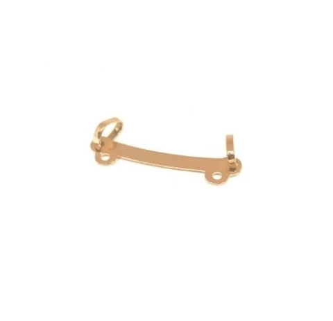 Colgante dije percha de Oro 18k para colgar 2 Dijes