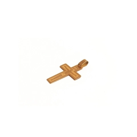 Colgante Dije Cruz Oro 18k Macizo con cristo grabado 0,7 gr