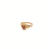 Anillo Frutilla Oro 18k con 7 Cubics Rojos