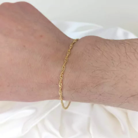 Pulsera Singapur Oro 18k Hombre
