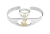 Conjunto Anillo Y Pulsera Plata Y Letra De Oro 18K inicial - comprar online