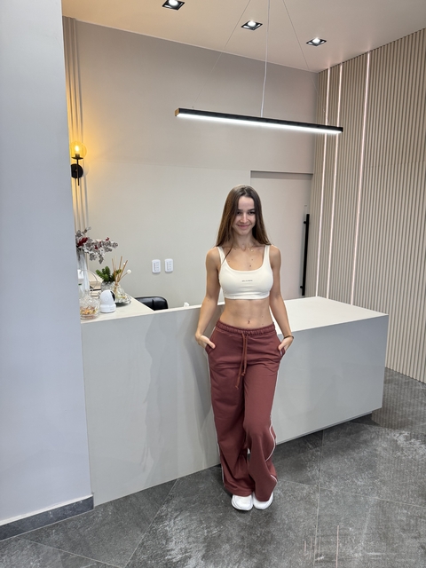 Pantalon rustico wide bordo - comprar online