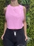 Musculosa deportiva cropped running pink - comprar online