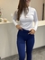 Calza larga deportiva luxe canelado azul en internet