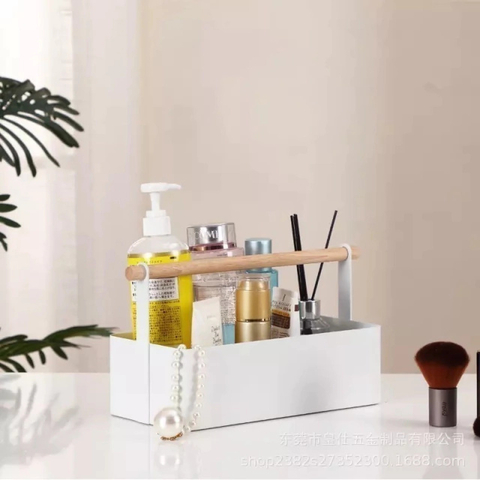 Mini Organizador Metal Manija Madera "Nankin" - comprar online