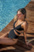 Malla Entera con recortes y argolla carey tricot playa T2507