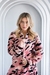 Bata parka c/cierre coral fleece estampado T5411 - comprar online