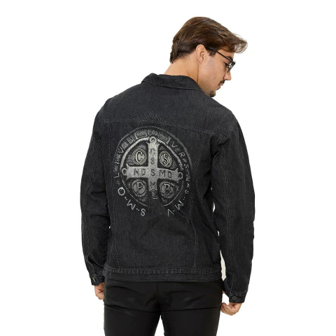 Jaqueta Jeans Unissex MEDALHA DE SÃO BENTO - comprar online