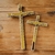 Crucifixo Estilizado MDF Dourado Espelhado