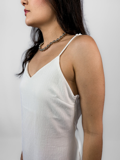 vestido slip crepe - By Bem
