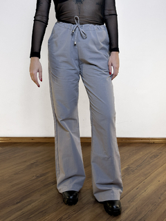 calça flare linho