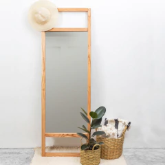 Espejo Moderno Nordico Escandinavo Paraiso Macizo Pie