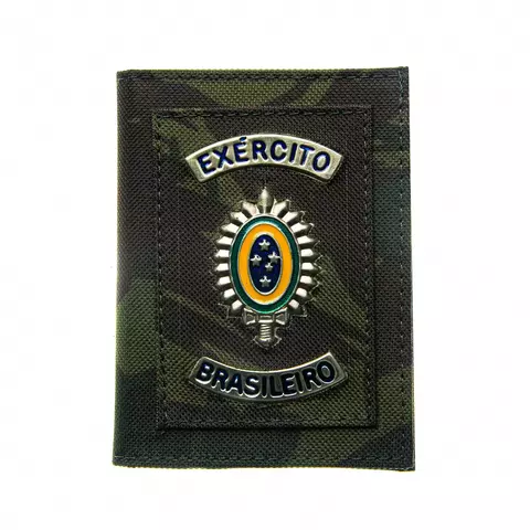 CARTEIRA CAMUFLADA BRASÃO METAL