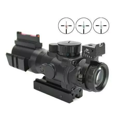 Acog 4x32 Mira Holográfica e Mira Fisica Titan Tactical trilho de 20/22mm