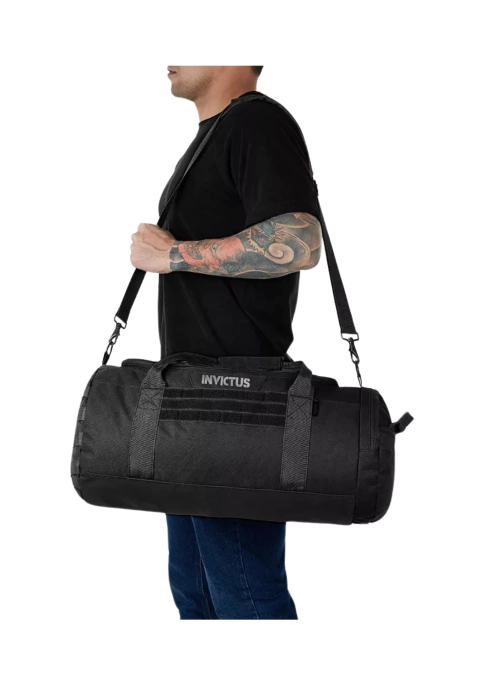 Mala Tática Duffel Bag Discovery Bolsa 34 Litros Preta Invictus