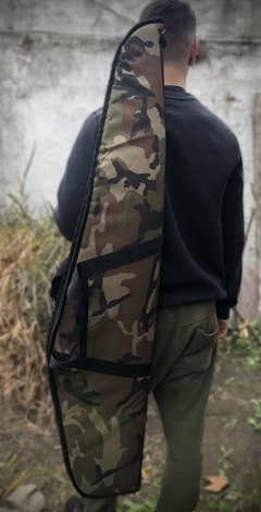 Imagen de Funda para arma larga carabina /rifle/fusil 1,30 camouflada con correa incorporada