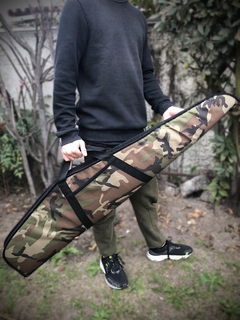 Funda para arma larga carabina /rifle/fusil 1,30 camouflada con correa incorporada