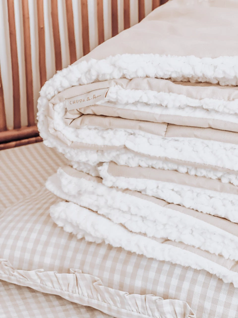 Cobertor dupla face alpaca bebê