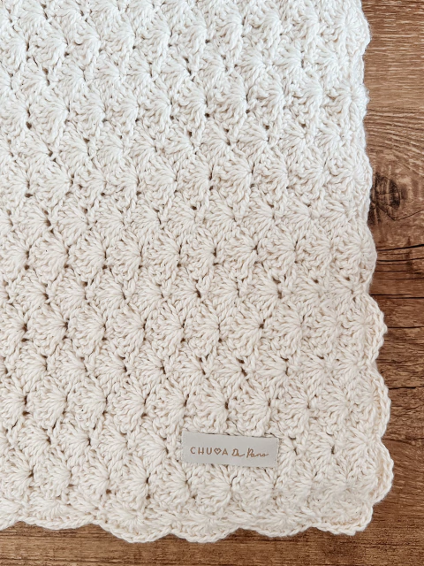 Manta de crochê de algodão 90x90 - comprar online
