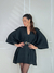 PONCHO TRICOT PRETO SCARLET