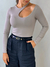Imagem do BLUSA ML MARIANA CINZA RECORTE