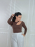 BLUSA ML MARIANA MARROM RECORTE na internet