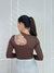 BLUSA ML MARIANA MARROM RECORTE - comprar online
