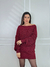 CONJUNTO TRICOT BORDÔ BL CANOA - loja online