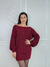 CONJUNTO TRICOT BORDÔ BL CANOA - comprar online
