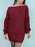 CONJUNTO TRICOT BORDÔ BL CANOA na internet