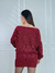CONJUNTO TRICOT BORDÔ BL CANOA - Arrazze  | Loja de roupas femininas | Seu novo site favorito