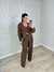 CONJUNTO TRICOT MARROM CASAQUINHO