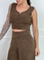 CONJUNTO TRICOT MARROM CASAQUINHO - Arrazze  | Loja de roupas femininas | Seu novo site favorito