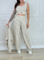 CONJUNTO TRICOT BEGE CASAQUINHO