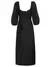 VESTIDO MIDI FARM MANGAS BUFANTES PRETO na internet