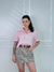 Imagem do BLUSA LINHO DANI GOLA POLO ROSA