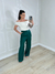 CALÇA PANTALONA LINHO LETICIA VERDE - comprar online