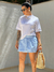 SHORT SAIA BALONE BIANCA LISTRADO AZUL - loja online