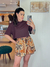 T-SHIRT CROPPED LIVIA BASIC MARROM - loja online