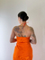 VESTIDO OPEN CANELADO AMARRAÇÃO FRONTAL LARANJA - Arrazze  | Loja de roupas femininas | Seu novo site favorito
