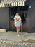 Imagem do SHORT SAIA BALONE BIANCA LISTRADO AZUL